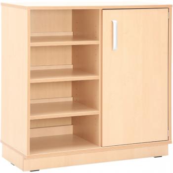 Flexi-TB Schrank M mit Trennwand und Einlegeböden, B 89 - auf Sockel, schwer entflammbar